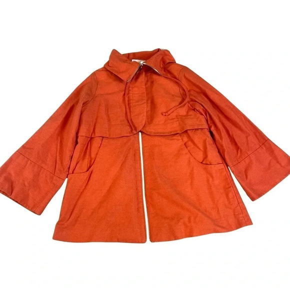 GO International Orange Jacket with Pockets and Button Detail • XS - Picture 1 of 5